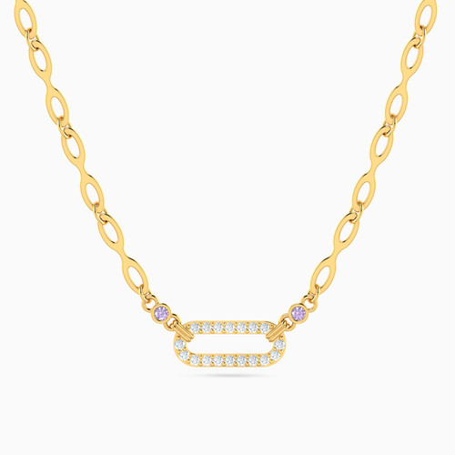 LIN1012 - Oval Cubic Zirconia Necklace in 14K Gold - 102051800712401-1.jpg