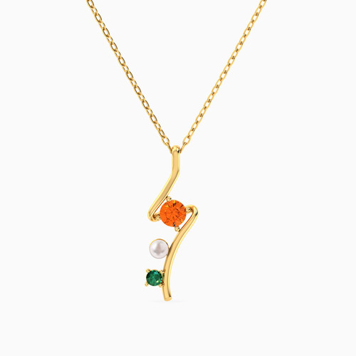 LIN1058 - Multishaped Pearl & Colored Stones Necklace in 14K Gold - 102051801052401-1.jpg