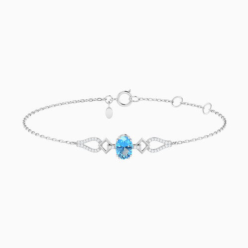 LDB493 - Oval Diamond & Colored Stones Chain Bracelet in 18K Gold - 144360302331181-1.jpg