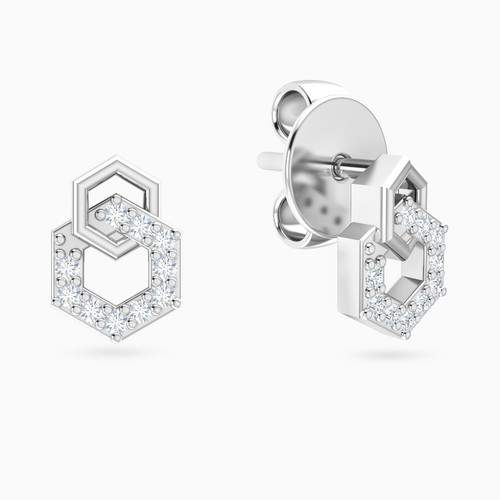 LDE636 - Hexagon Diamond Stud Earrings in 18K Gold - 144200300951001-1.jpg LDE636 - Hexagon Diamond Stud Earrings in 18K Gold - 144200300951001-1.jpg