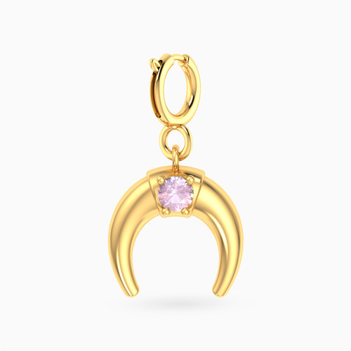 MLR771 - Horseshoe Shaped Rose Stones Charm in 14K Gold - 101141800312001-1.jpg