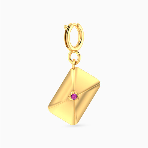 MLR781 - Envelope Shaped Rose Stone Charm in 14K Gold - 101141800012001-1.jpg