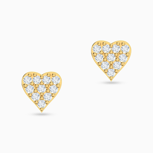 LGE58 - Heart Cubic Zirconia Stud Earrings in 18K Gold - 314031800152001-1.jpg