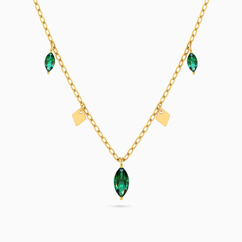 LIN1081 - Marquise Green Stones Necklace in 14K Gold - 102051801192401-1.jpg