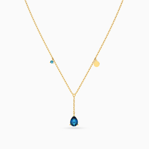 LIN1080 - Multi-shaped Colored Stones Necklace in 14K Gold - 102051801182401-3.jpg
