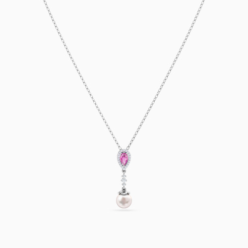 LDN1707 - Multishaped Diamond & Pearl Necklace in 18K Gold - 144500307411451-3.jpg
