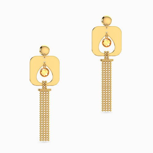 LGE99 - Square Yellow Stone Drop Earrings in 18K Gold - 113031400162001-1.jpg