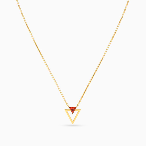 LIN1143 - Triangle Orange Stone Necklace in 14K Gold - 102051801362401-4.jpg
