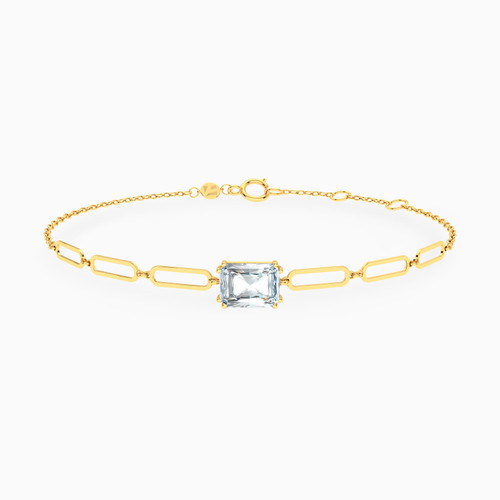 LIB289 - Baguette Cubic Zirconia Chain Bracelet in 14K Gold - 102101800112181-1.jpg