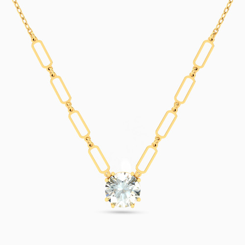 LIN1146 - Round Cubic Zirconia Necklace in 14K Gold - 102051801392401-1.jpg