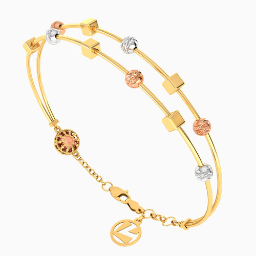 LGB669 - Multi-shaped Bangle Bracelet in 18K Gold - 113090200577001-4.jpg