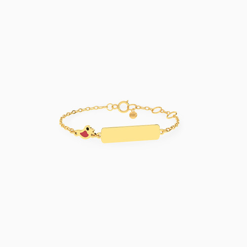 MLB690 - Kids Bird Enamel Coated Chain Bracelet in 14K Gold - 101101400302101-1.jpg