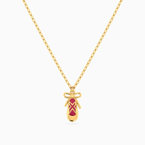 MLN1506 - Kids ballet shoe Enamel Coated Necklace in 14K Gold - 101051800852321-1.jpg
