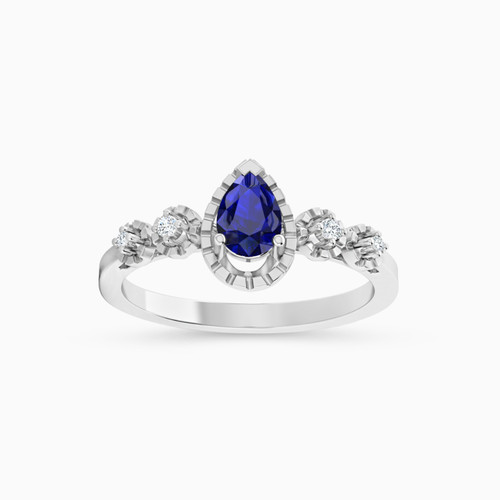 LDR381 - Pear Diamond & Blue Stone Ring in 18K Gold - 144100302761141-1.jpg