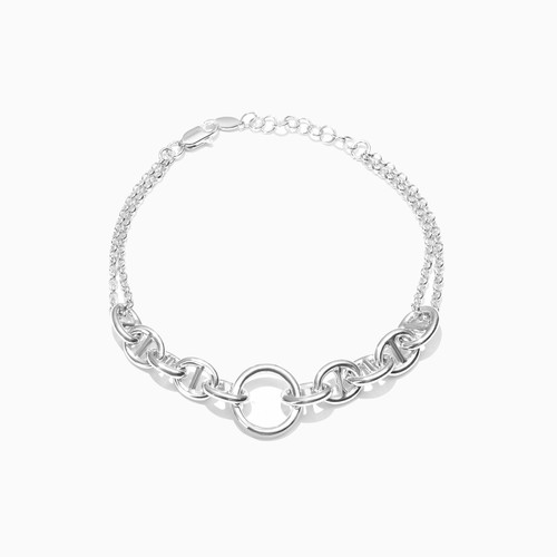 WB226 - Circle Chain Bracelet In Silver - 167101300041190-1.jpg