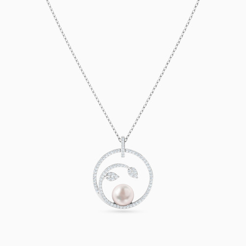 LDN2155 - Round Diamonds & Pearl Necklace In 18K Gold - 144501101531451-4.jpg