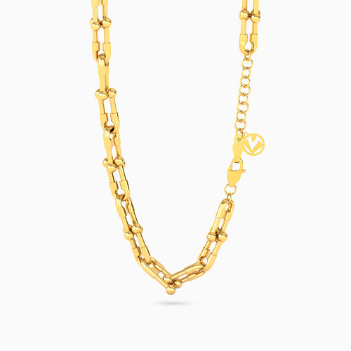 LGN471 - Alternating Link Shape Chain Necklace In 18K Gold - 115221300032360-1.jpg