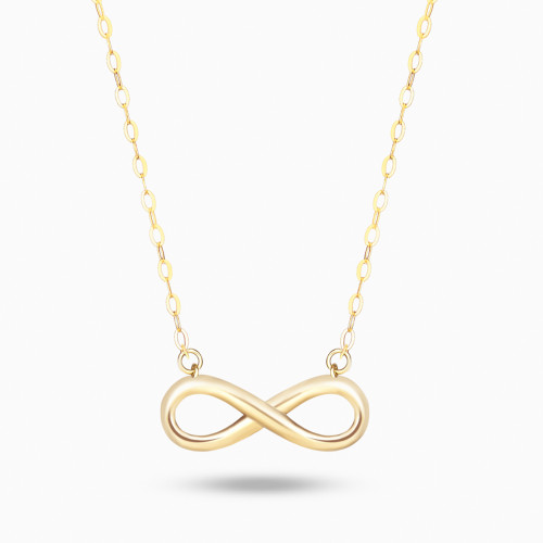 MLR704 - Infinity Shaped Pendant with Chain in 18K Gold - 21046110397-1.jpg