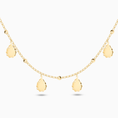 MLR717 - Teardrops Shaped Charms with Chain in 18K Gold - 21046140432-1.jpg