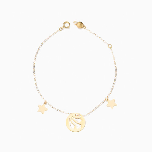 MLB607 - Stars Shaped Chain Bracelet in 18K Gold - 21047140004-1.jpg