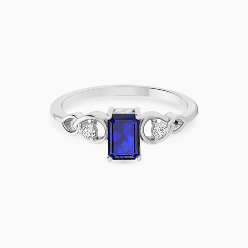LDR389 - Baguette Diamond & Blue Stone Ring in 18K Gold - 144100301511141-1.jpg