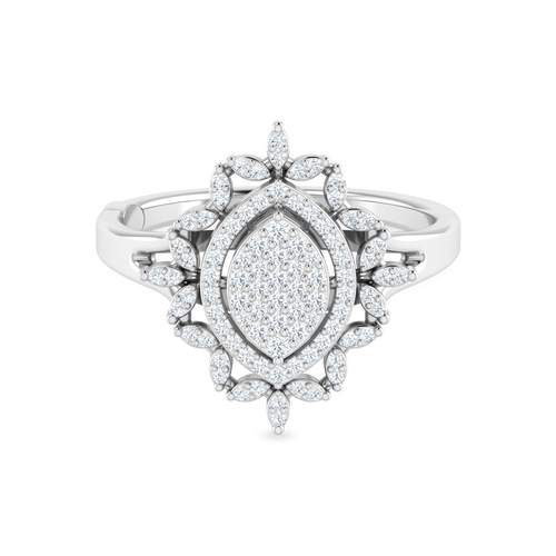 LDR3330 - Marquise & Leaves Diamond Ring In 18K Gold - 144101101671151-1.png