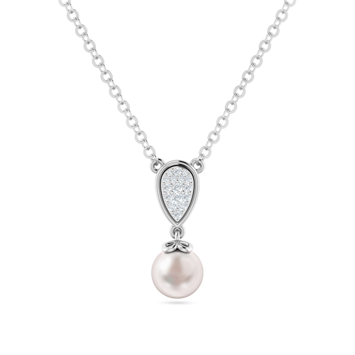 LDN2262 - Upside Down Pear Shaped Diamond & Pearl Necklace In 18K Gold - 144500308761451-1.png