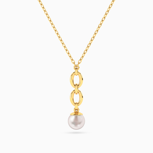 LIN1170 - Link Chain Pearl Necklace In 14K Gold - 102051801712401-1.jpg