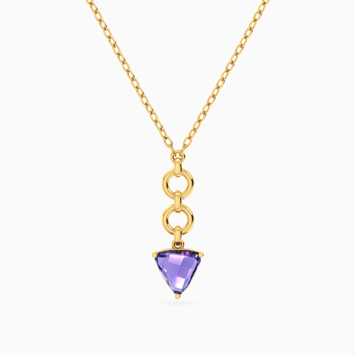 LIN1169 - Triangular Purple Stone Necklace In 14K Gold - 102051801642401-1.jpg