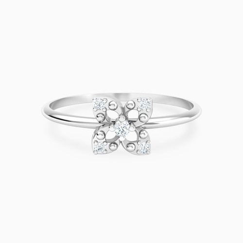 LDR3367 - Four Petal Flower Bypass Diamond Ring In 18K Gold - 144100303831141-1.jpg
