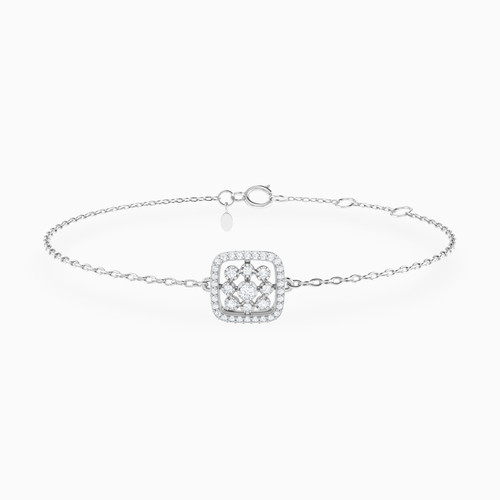 LDB655 - Square Cluster Diamond Chain Bracelet In 18K Gold - 144361101791181-1.jpg