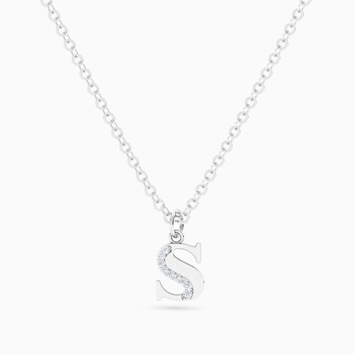 MLN1826 - Letter S Diamond Necklace In 14K Gold - 171500300301401-1.jpg