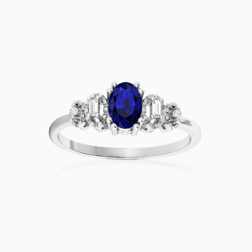 LDR386 - Oval Diamond & Blue Stone Ring in 18K Gold - 144100301981141-1.jpg