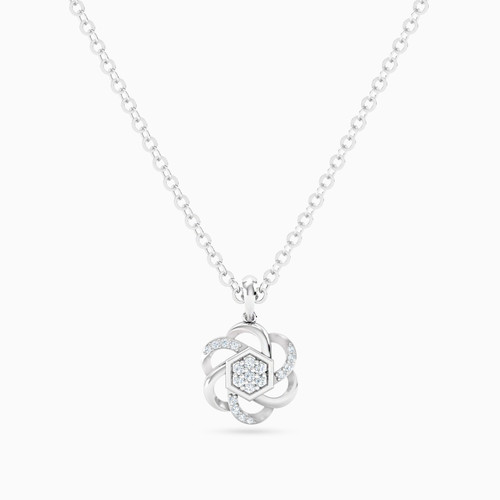 LDN2304 - Flower Cluster Diamond Necklace In 18K Gold - 144501100421451-1.jpg