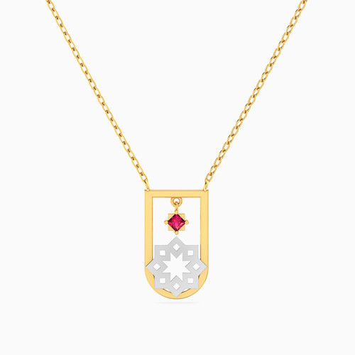 LIN1186 - Open Star Arabesque Red Stone Necklace in 14K Gold - 102051802004401-1.jpg