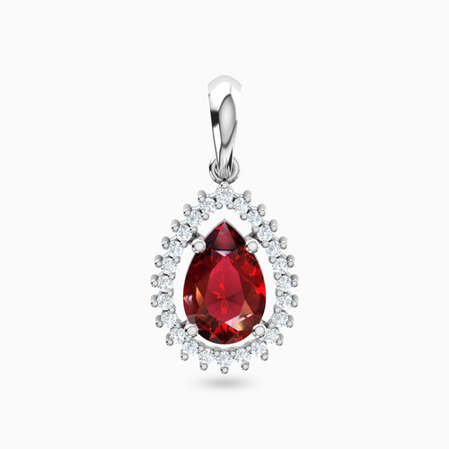 LDN497 - Pear Diamond & Red Stone Pendant in 18K Gold - 144400300331001-1.jpg