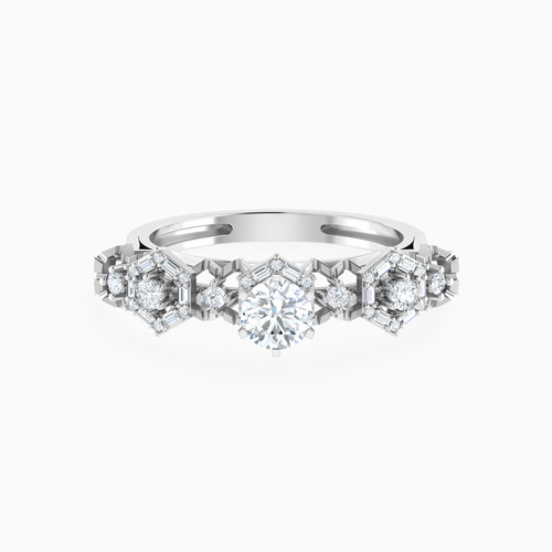 LDR3612 - Hexagon Shapes & Stone Setting Diamond Ring in 18K Gold - 144103300601141-1.jpg