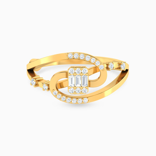 LDR3594 - Rope Design Diamond Split Shank Ring in 18K Gold - 144100307402151-1.jpg
