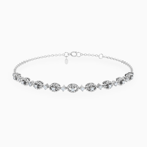 LDB686 - Oval Horizontal Shapes Diamond Chain Bracelet in 18K Gold - 144360301201181-1.jpg