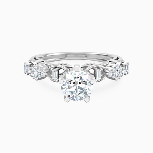 LDR3680 - Lozenge Clusters & Stone Setting Diamond Ring in 18K Gold - 144103300991151-1.jpg
