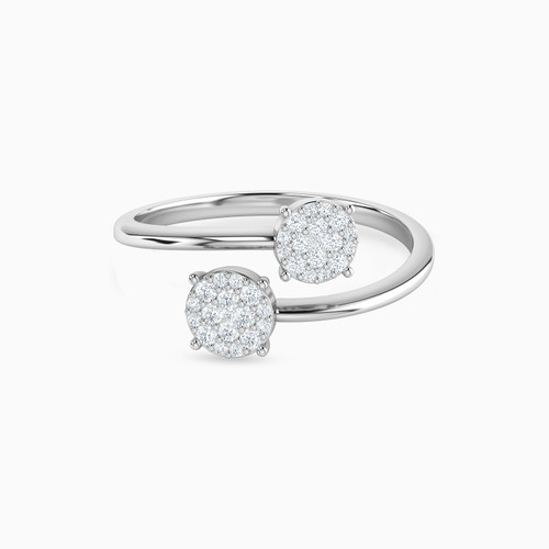 LDR3710 - Two Round Clusters Diamond Bypass Ring in 18K Gold - 144100305421151-1.jpg