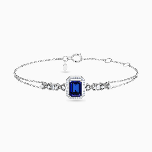 LDB702 - Baguette & Bows Blue Stone & Diamond Chain Bracelet in 18K Gold - 144362200171181-1.jpg