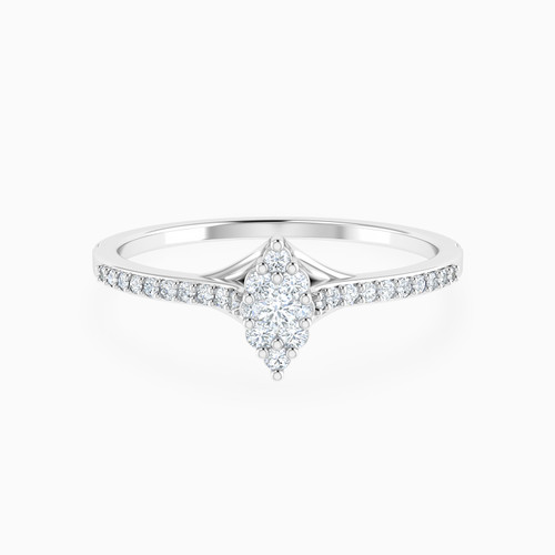 LDR3783 - Marquise Cluster Diamond Ring in 18K Gold - TW10-636-1.jpg