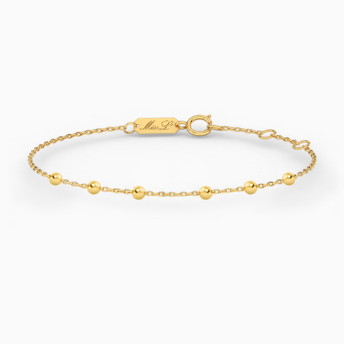 MLB811 - Beads Chain Bracelet in 14K Gold - E13100200112181-1.jpg