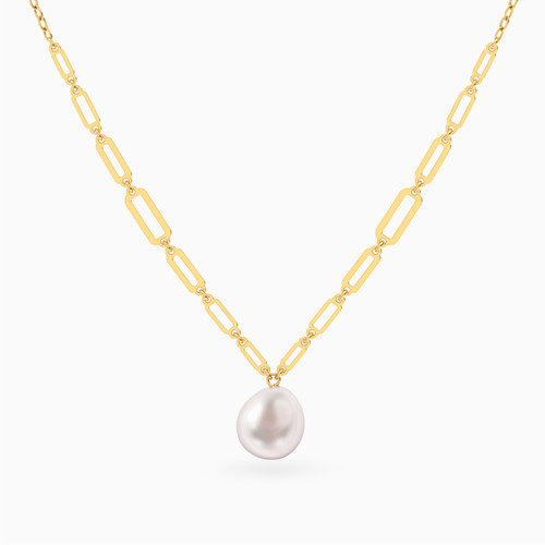 MLN1892 - Single Pearl Paperclip Chain Necklace in 14K Gold - 101051400872401-1.jpg