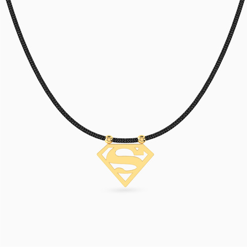 MLN1917 - Superwoman Pendant Black Cord Necklace in 14K Gold - 101051400972701-1.jpg