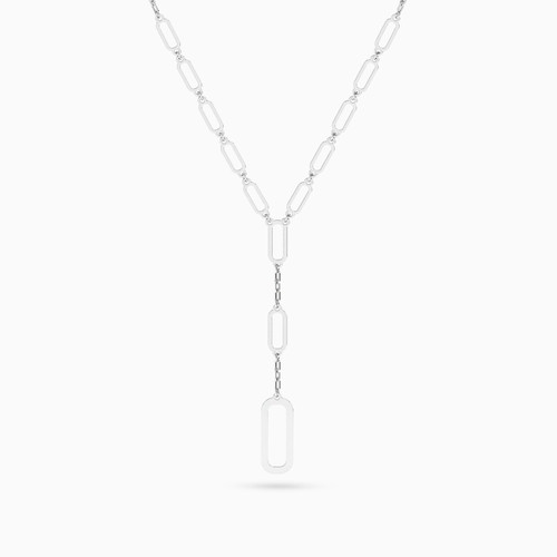 WN461 - Bold Paperclip Links Lariat Necklace in Silver - 167051400121450-1.jpg