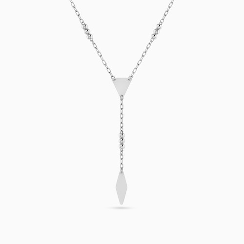 WN460 - Triangular & Lozenge Motifs Lariat Necklace in Silver - 167051400131450-1.jpg