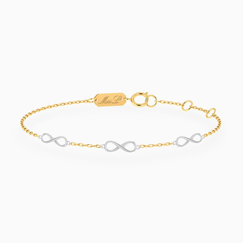 MLB601 - Infinity Shaped Chain Bracelet in 18K Gold - 21047110088-1.jpg