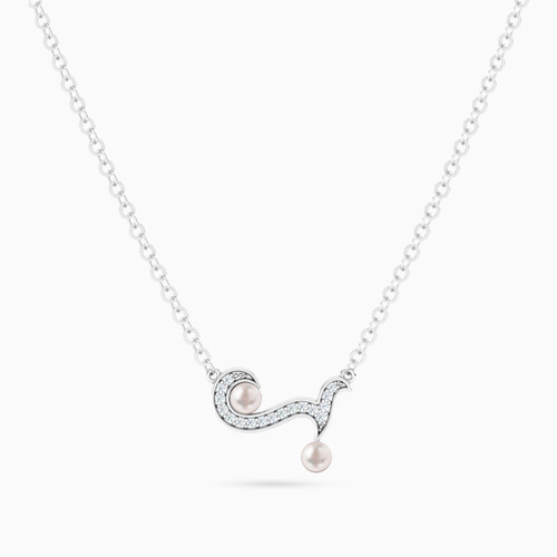 MLN1946 - Horizontal Curve Pearl Diamond Necklace in 14K Gold - 171500300461451-1.jpg